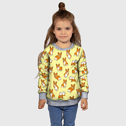 Свитшот детский Корги, цвет: 3D-меланж — фото 2