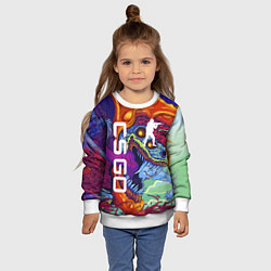 Свитшот детский CS GO HYPERBEAST, цвет: 3D-белый — фото 2