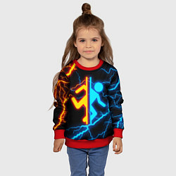Свитшот детский PORTAL, цвет: 3D-красный — фото 2