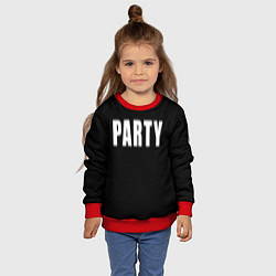 Свитшот детский Hard PARTY, цвет: 3D-красный — фото 2
