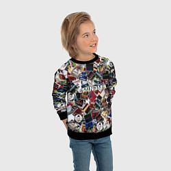 Свитшот детский Дискография EMINEM, цвет: 3D-черный — фото 2