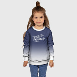 Свитшот детский Биплан, цвет: 3D-белый — фото 2