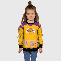 Свитшот детский Los Angeles Lakers, цвет: 3D-черный — фото 2
