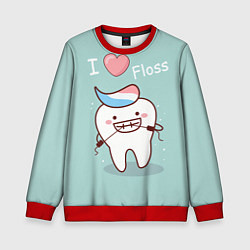 Свитшот детский Tooth, цвет: 3D-красный