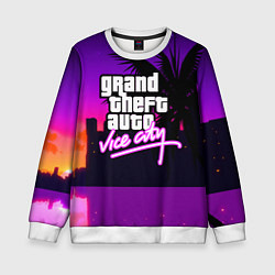 Свитшот детский GTA:VICE CITY, цвет: 3D-белый