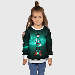 Свитшот детский Изуку Мидория, цвет: 3D-белый — фото 2