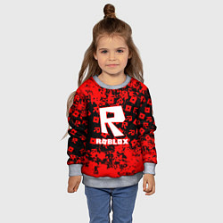 Свитшот детский Roblox, цвет: 3D-меланж — фото 2