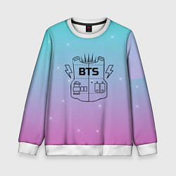Свитшот детский BTS, цвет: 3D-белый