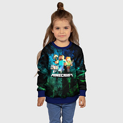 Свитшот детский Minecraft Майнкрафт, цвет: 3D-синий — фото 2