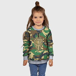 Свитшот детский Пограничные Войска, цвет: 3D-меланж — фото 2