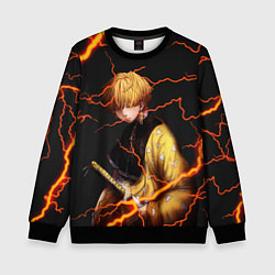 Свитшот детский KIMETSU NO YAIBA, цвет: 3D-черный