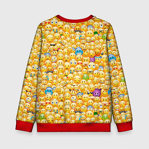 Детский свитшот Смайлики Emoji / 3D-Красный – фото 2