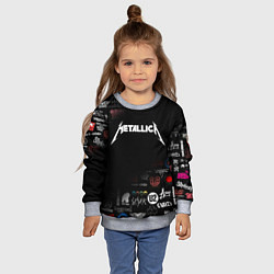Свитшот детский Metallica, цвет: 3D-меланж — фото 2
