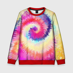 Свитшот детский Tie Dye vortex, цвет: 3D-красный