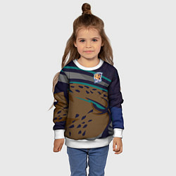 Свитшот детский Форма Cheetah, цвет: 3D-белый — фото 2