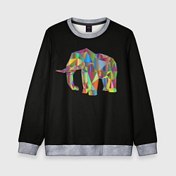 Свитшот детский Слон, цвет: 3D-меланж