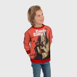 Свитшот детский Ronda Rousey, цвет: 3D-красный — фото 2