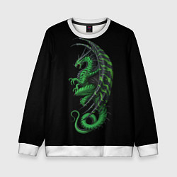 Свитшот детский Green Dragon, цвет: 3D-белый