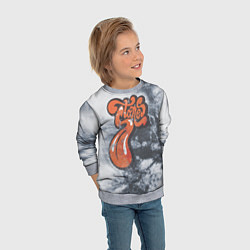 Свитшот детский Rolling stones, цвет: 3D-меланж — фото 2