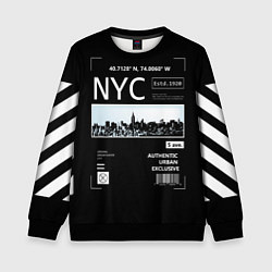 Свитшот детский Off-White: NYC, цвет: 3D-черный