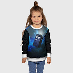 Свитшот детский ТАРДИС, цвет: 3D-белый — фото 2