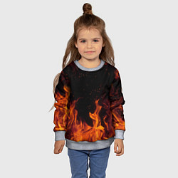 Свитшот детский ОГОНЬ, цвет: 3D-меланж — фото 2