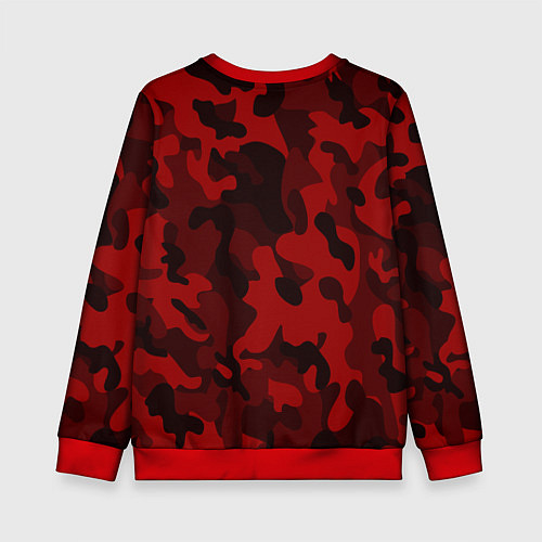 Детский свитшот RED MILITARY / 3D-Красный – фото 2