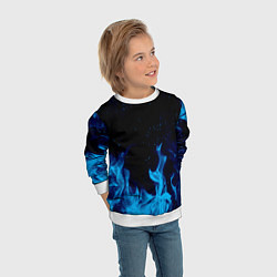 Свитшот детский СИНИЙ ОГОНЬ, цвет: 3D-белый — фото 2