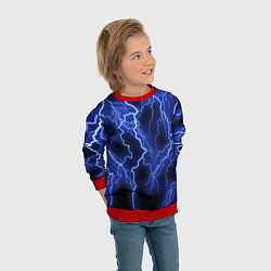 Свитшот детский МОЛНИЯ NEON, цвет: 3D-красный — фото 2