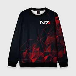 Свитшот детский MASS EFFECT N7, цвет: 3D-черный