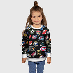 Свитшот детский NBA PATTERN, цвет: 3D-белый — фото 2