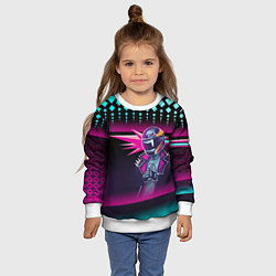 Свитшот детский НЕОНОВЫЙ ГОНЩИК, цвет: 3D-белый — фото 2