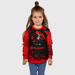 Свитшот детский Черный Клевер Черный Бык 8, цвет: 3D-красный — фото 2