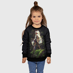 Свитшот детский Принцесса Мононоке, цвет: 3D-черный — фото 2