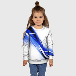 Свитшот детский GEOMETRY STRIPES BLUE, цвет: 3D-белый — фото 2