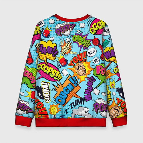 Детский свитшот COMICS ART / 3D-Красный – фото 2