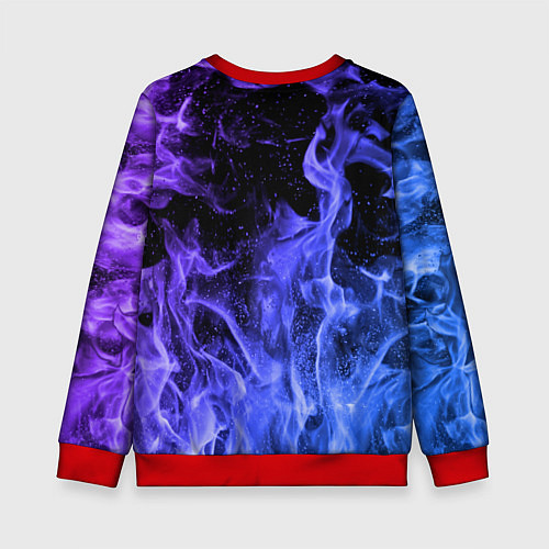 Детский свитшот ОГОНЬ / 3D-Красный – фото 2