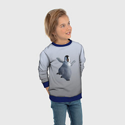 Свитшот детский Мультяшный пингвин, цвет: 3D-синий — фото 2
