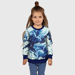 Свитшот детский Абстракция смешивание разводы, цвет: 3D-синий — фото 2