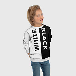 Свитшот детский BLACK & WHITE, цвет: 3D-белый — фото 2
