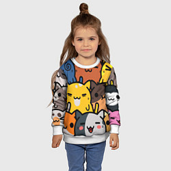 Свитшот детский КОТЕЙКИ, цвет: 3D-белый — фото 2