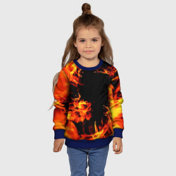 Свитшот детский ОГОНЬ, цвет: 3D-синий — фото 2