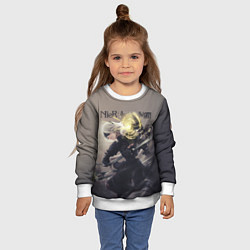 Свитшот детский Nier Automata, цвет: 3D-белый — фото 2