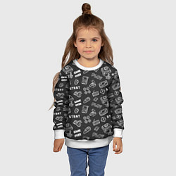 Свитшот детский Video game, цвет: 3D-белый — фото 2