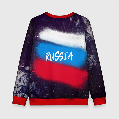 Детский свитшот Russia Bear / 3D-Красный – фото 2