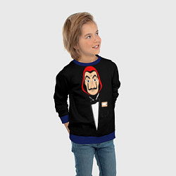 Свитшот детский Бумажный Дом, цвет: 3D-синий — фото 2