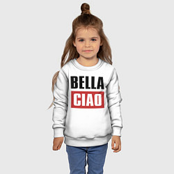 Свитшот детский Bella Ciao, цвет: 3D-белый — фото 2