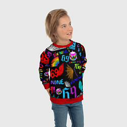 Свитшот детский 6IX9INE, цвет: 3D-красный — фото 2