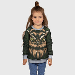 Свитшот детский Хищная сова, цвет: 3D-меланж — фото 2