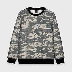 Свитшот детский Цифровой камуфляж, цвет: 3D-черный
